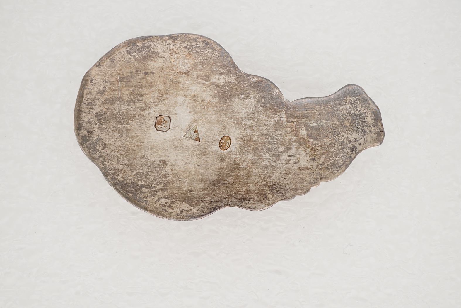 A late 20th century Patrick Mavros white metal novelty paperweight, modelled as a 'submerged' hippopotamus